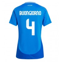 Italia Alessandro Buongiorno #4 Hjemmedrakt Dame EM 2024 Kortermet